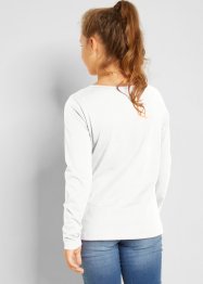 T-shirt fille manches longues coton bio, bpc bonprix collection