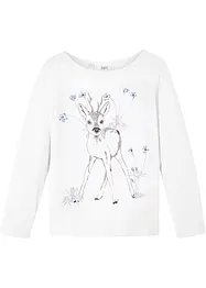 T-shirt fille manches longues coton, bonprix