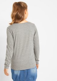 T-shirt fille manches longues coton bio, bpc bonprix collection