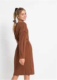 Robe en maille avec lien à nouer, bonprix