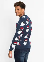 Pull en maille fine avec motif de Noël, bonprix