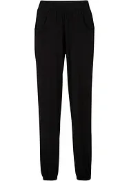 Pantalon en jersey léger avec ceinture confortable et chevilles élastiques, bonprix