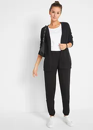 Pantalon en jersey léger avec ceinture confortable et chevilles élastiques, bonprix