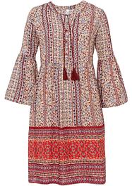 Robe avec pompons et encolure en V, RAINBOW
