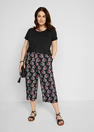 Pantalon 3/4 en viscose avec tour de taille élastique, bonprix