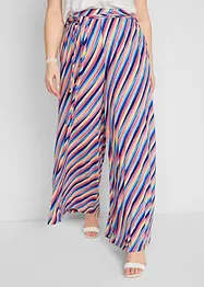 Pantalon palazzo large en jersey avec taille confortable, rayé, bonprix