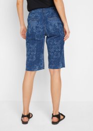 Bermuda en jean coton extensible avec patchwork et taille confortable, bpc bonprix collection