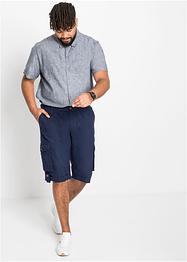 Chemise manches courtes en mélange lin, bpc bonprix collection