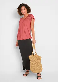 T-shirt en viscose mélangée, manches courtes, bonprix