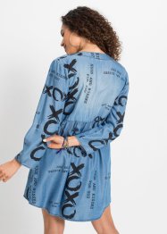 Robe en jean oversize avec inscription en TENCEL™ Lyocell, RAINBOW