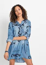 Robe en jean oversize avec inscription en TENCEL™ Lyocell, bonprix