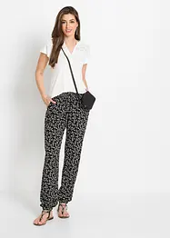 T-shirt col tunisien en viscose extensible, bonprix