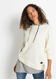 Sweat-shirt à capuche et base asymétrique, bonprix