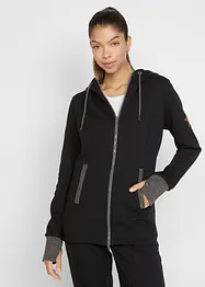 Veste sweat à capuche, manches longues, bonprix