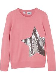 Pull en maille fille avec paillettes, bpc bonprix collection