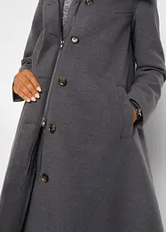 Manteau trapèze en imitation laine avec large col montant, bonprix