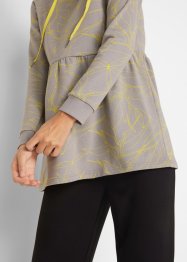 Sweat-shirt à capuche en coton avec basque, bpc bonprix collection