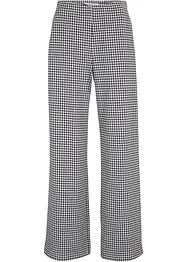 Pantalon extensible à motif pied-de-poule, Wide leg, bonprix