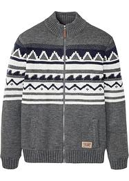Gilet en maille norvégien avec doublure peluche, John Baner JEANSWEAR