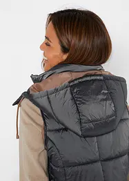 Gilet sans manches matelassé à capuche amovible, bonprix