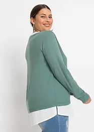 Pull à empiècement chemisier, bonprix