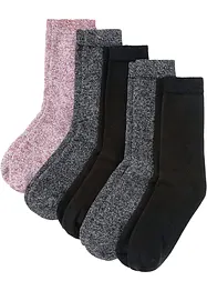 Lot de 5 paires de chaussettes thermo en éponge, bpc bonprix collection