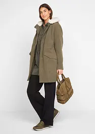 Pantalon large à taille élastiquée, viscose majoritaire, bonprix