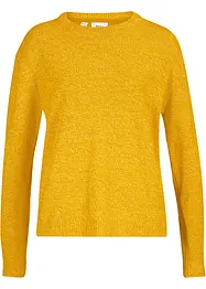 Pull en maille chiné à col rond, bonprix