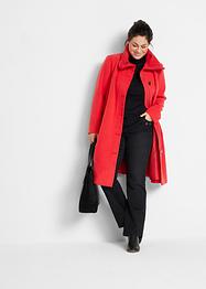 Manteau en imitation laine coupe trapèze avec col haut ample, bpc bonprix collection