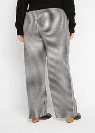 Pantalon extensible à motif pied-de-poule, Wide leg, bonprix