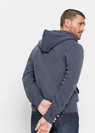 Sweat zippé à capuche et détails enduits, bonprix
