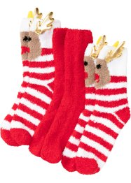 Lot de 3 paires de chaussettes douillettes avec carte cadeau, bpc bonprix collection