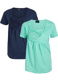 Lot de 2 T-shirts de grossesse et d'allaitement, bpc bonprix collection