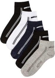 Lot de 5 paires de chaussettes courtes avec coton bio, bpc bonprix collection