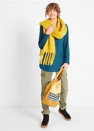 Blouse-tunique en viscose, col V et manches longues, bpc bonprix collection
