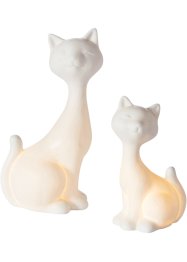 Figurine déco LED Chats (Ens. 2 pces.), bpc living bonprix collection