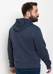Sweat zippé à capuche et détails enduits, bonprix