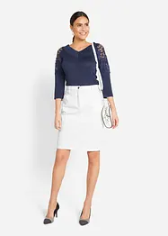 Jupe en jean extensible, bonprix