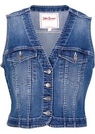 Gilet sans manches en jean extensible, John Baner JEANSWEAR