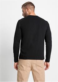 Lot de 2 T-shirts col Henley manches longues, bpc bonprix collection
