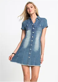 Robe en jean boutonnée, bonprix