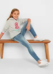 Jean skinny fille avec effet usé, bonprix