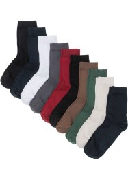 Lot de 10 paires de chaussettes basiques avec coton bio, bpc bonprix collection