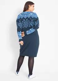 Robe en maille à motif norvégien, bonprix