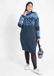 Robe en maille à motif norvégien, bonprix