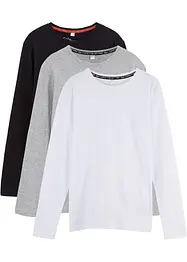 Lot de 3 tee-shirts manches longues enfant en coton, bonprix