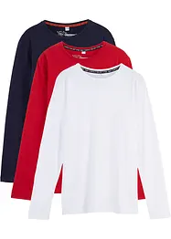 Lot de 3 tee-shirts manches longues enfant en coton, bonprix