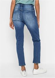 Jean Boyfriend avec effet destroy en coton bio, RAINBOW