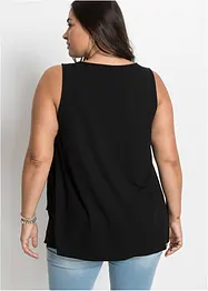 Top en viscose à encolure zippée, bonprix