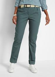 Pantalon chino extensible avec taille confortable et revers, bpc bonprix collection